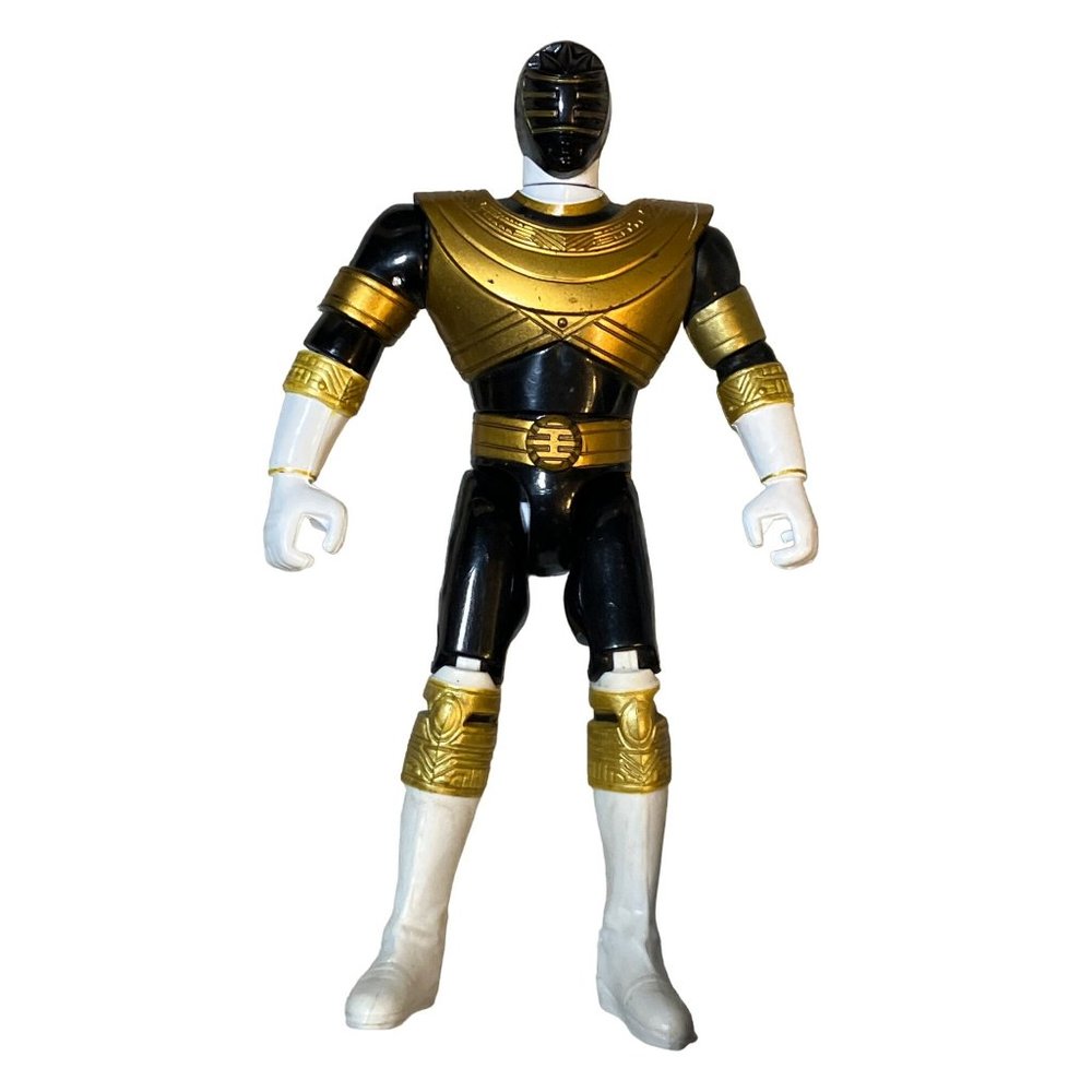 Power Rangers Zeo Black Gold Ranger Vintage Figure 1996 Bandai